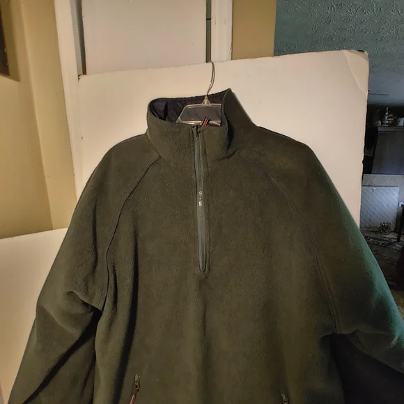 Colo Reversible Pullover 1/4 Zip up Men's Coat Sweater Size XL Navy Green - Picture 6 of 13